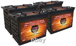 QTY 4 VMAX 12V XTR155 155Ah Golf Cart Batteries for 48V, replace Trojan T-1275