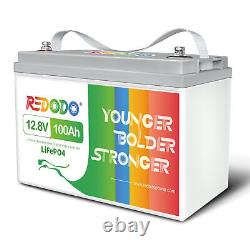 Redodo 12V 100Ah LiFePO4 Lithium Battery for RV Solar Excellent Condition
