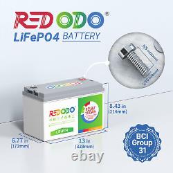 Redodo 12V 100Ah LiFePO4 Lithium Battery for RV Solar Excellent Condition