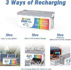 Redodo 24V 100Ah LiFePO4 Lithium Battery for RV Off-grid Excellent Condition