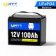 Refurbished! Wattcycle 12v 100ah Lifepo4 Lithium Battery Low-temp For Rv Marine