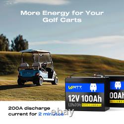 Refurbished! WattCycle 12V 100Ah LiFePO4 Lithium Battery Low-Temp For RV Marine