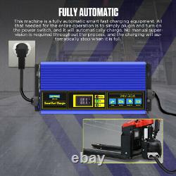 Smart Automatic Fast Charger 30A For 24V Forklift Golf Cart Fast Battery Charger
