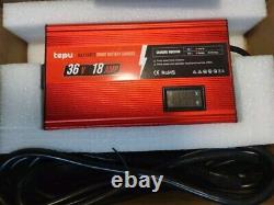 TEPU Upgraded 36 Volt 18 Amp Golf Cart Battery Charger with Voltage Display