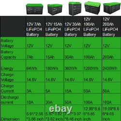 THISS 12Volt 100Ah Deep Cycle AGM Rechargeable Lithium Solar Battery Off Grid RV