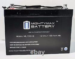 TWO 12V 100AH Batteries AGM for Scooters Power Chairs Golf Carts