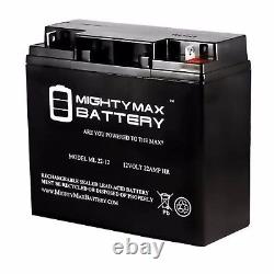 TWO 12V 22AH Batteries for Mobility Scooters, Power Chairs, Golf Carts, etc