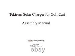 Tektrum Universal 180 Watt 36v Solar Panel Battery Charger Kit for Golf Cart