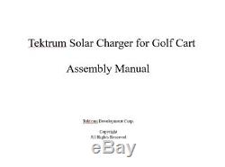 Tektrum Universal 60 Watt 36v Solar Panel Battery Charger Kit for Golf Cart