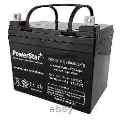 True Deep Cycle Sealed AGM Replacement Golf Cart Battery 12 Volt 35 Amp Hour