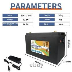 US Stock 12V Lifepo4 120Ah Battery Pack Deep Cycle Built in BMS Golf Cart