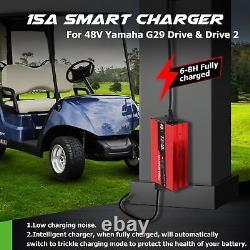 Upgraded 48V15A Golf Cart Battery Charger for Yamaha G29 Drive & Drive 2 Golf