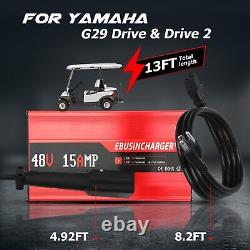 Upgraded 48V15A Golf Cart Battery Charger for Yamaha G29 Drive & Drive 2 Golf