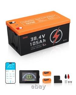 VEVOR 36V 105Ah Golf Cart Lithium Battery with LCD Monitor and 4000+ Cycles