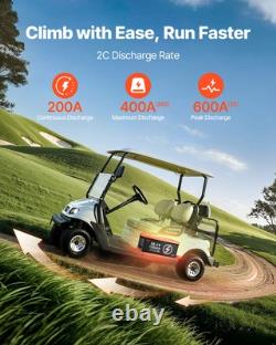 VEVOR 36V 105Ah Golf Cart Lithium Battery with LCD Monitor and 4000+ Cycles
