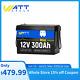 Wattcycle 3840wh 12v 300ah Lifepo4 Lithium Battery Deep Cycle Bms Solar Rv Home