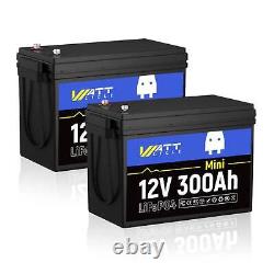 WattCycle 3840Wh 12V 300AH LiFePO4 Lithium Battery Deep Cycle BMS Solar RV Home