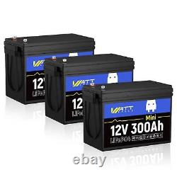WattCycle 3840Wh 12V 300AH LiFePO4 Lithium Battery Deep Cycle BMS Solar RV Home
