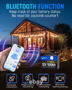 WattCycle Mini 12V 100Ah LiFePO4 Lithium Battery Bluetooth For RV Trolling Motor