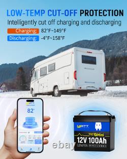 WattCycle Mini 12V 100Ah LiFePO4 Lithium Battery Bluetooth For RV Trolling Motor