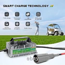 YILEIDE E800W Seris 48V15A Golf cart Battery Charger with 3-pin Round Plug