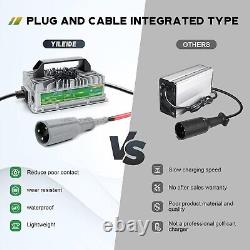 YILEIDE E800W Seris 48V15A Golf cart Battery Charger with 3-pin Round Plug