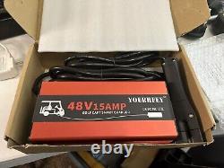 YOURHEEY 48 Volt Golf Cart Battery Charger for Club Car, 15 Amp Trickle Charg